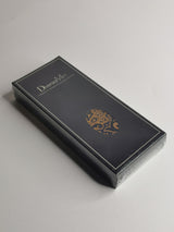 Cravate bleu marine à motif cachemire doré brillant - DiversoMen