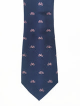 2x1 - Corbata azul marino con bicicletas pequeñas rosas - DiversoMen