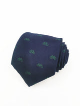 2x1 - Corbata azul marino con bicicletas pequeñas verdes - DiversoMen