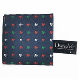 2x1 - Pañuelo azul marino con calaveras piratas rojas, verdes y blancas - DiversoMen