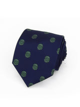 Corbata azul marino con farolillos verdes - DiversoMen