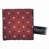 2x1 - Pañuelo burdeos con calaveras piratas negras y beige - DiversoMen