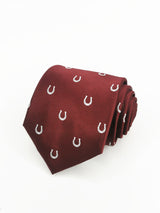 2x1 - Corbata burdeos con herraduras blancas - DiversoMen