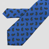 Corbata azul con cachemir rojo y verde - DiversoMen