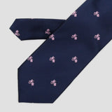 Corbata azul marino con motos vespas rosas - DiversoMen