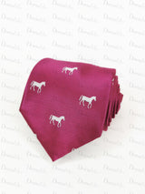 Corbata buganvilla con caballos blancos Corbatas