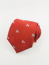 Corbata roja con motos vespas blancas - DiversoMen