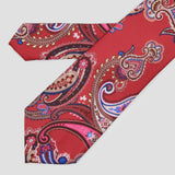 Corbata seda rojo oscuro cachemir gigante - DiversoMen