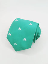 Corbata verde agua con motos vespas blancas - DiversoMen