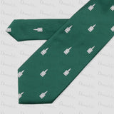 Corbata verde con Torre del Oro blanca - DiversoMen