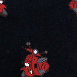 2x1 - Calcetines negros con vespas rojas - DiversoMen