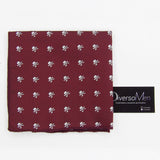 2x1 - Pañuelo burdeos con calaveras piratas blancas - DiversoMen