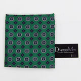 2x1 - Pañuelo verde con medallones azul marino - DiversoMen