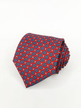 2x1 - Corbata roja con flores azules - DiversoMen