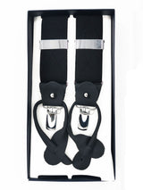 2x1 - Tirantes premium negros liso clips y botón - DiversoMen