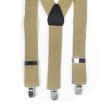 2x1 - Tirantes basics beige oscuro liso de 3 clips - DiversoMen