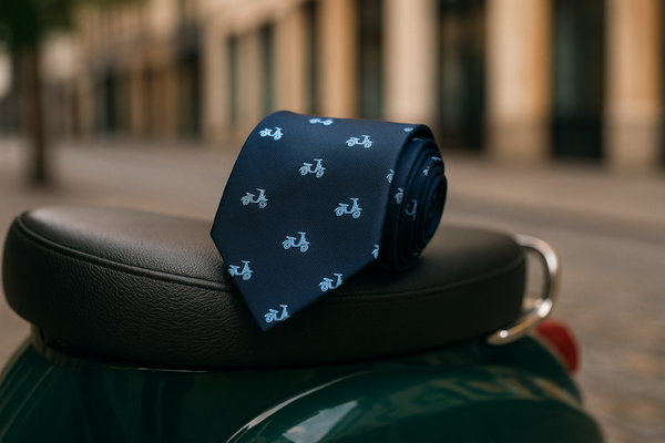 Corbatas con Vespa: estilo original con un guiño vintage