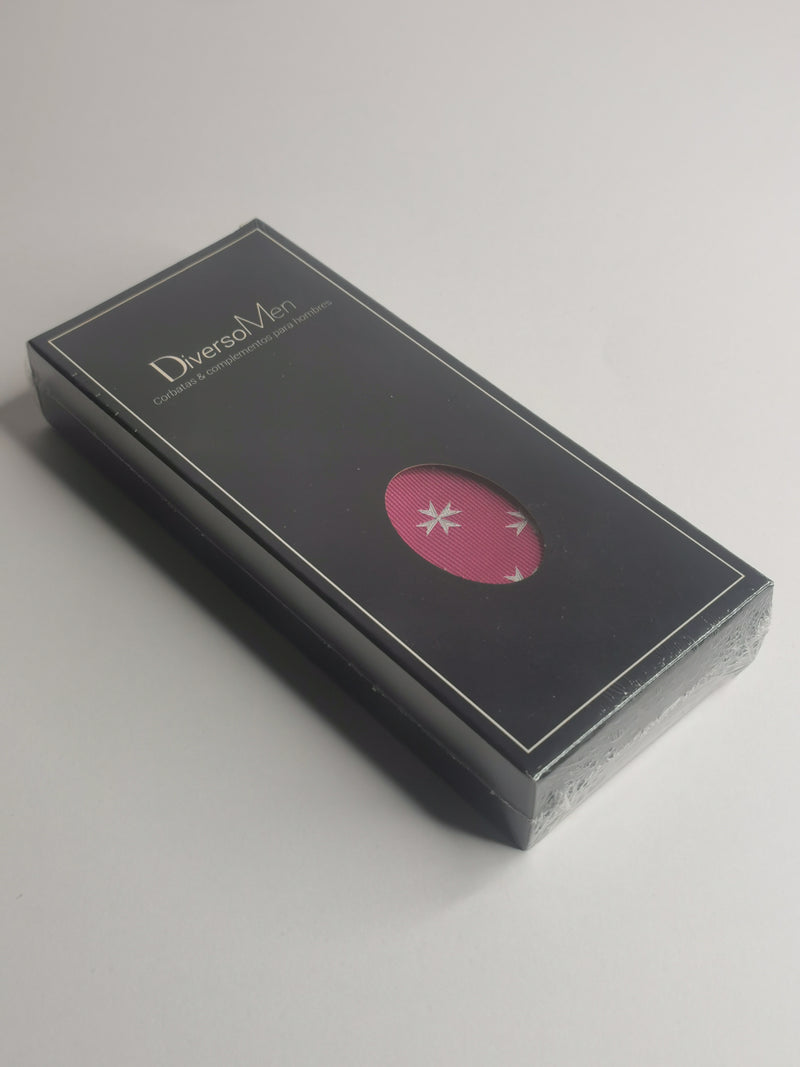 2x1 - Corbata buganvilla con cruz de malta - DiversoMen