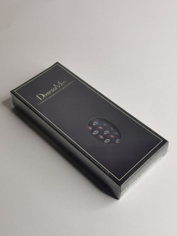 Cravate rouge à imprimé cachemire et gouttes - DiversoMen