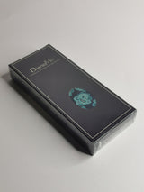 Cravate bleu marine à motifs cachemire vert d'eau - DiversoMen