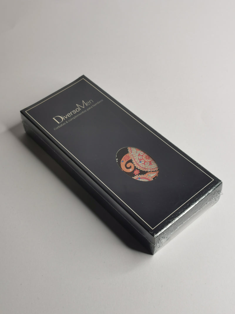 2x1 - Corbata cachemir brillante tonos rosas y marrones - DiversoMen