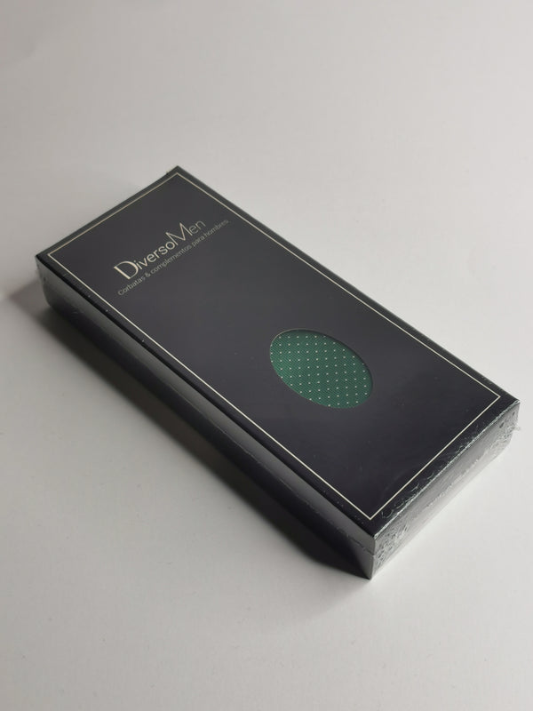 Cravate verte à petits pois blancs - DiversoMen