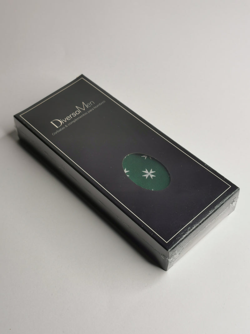 2x1 - Corbata verde con cruz de malta - DiversoMen