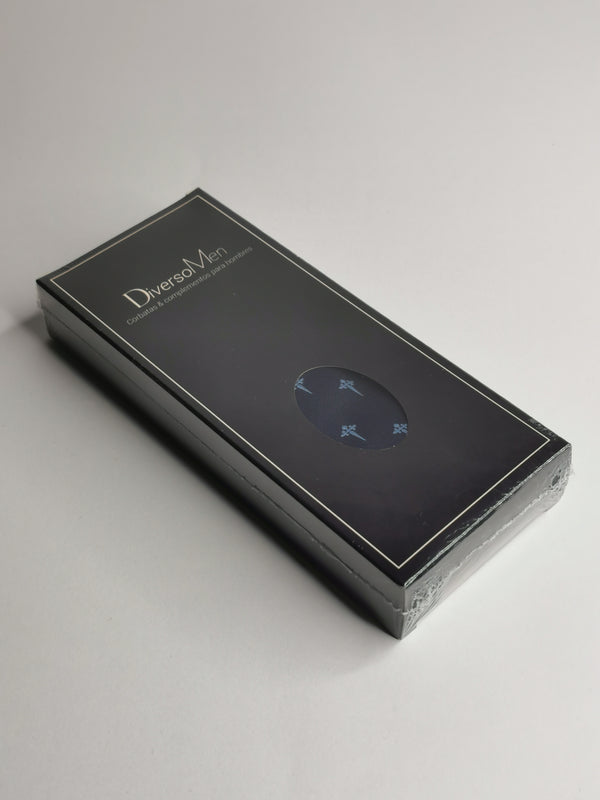 2x1 - Corbata azul marino con cruz de santiago celeste - DiversoMen