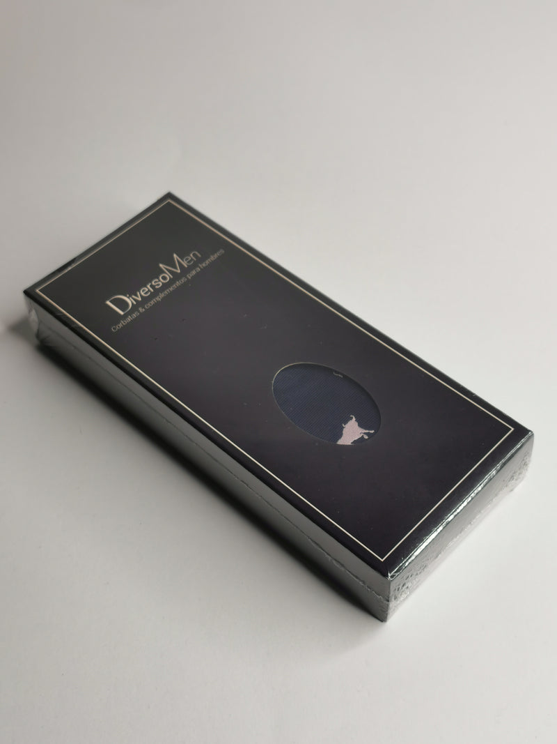 2x1 - Corbata azul marino con toros rosas - DiversoMen