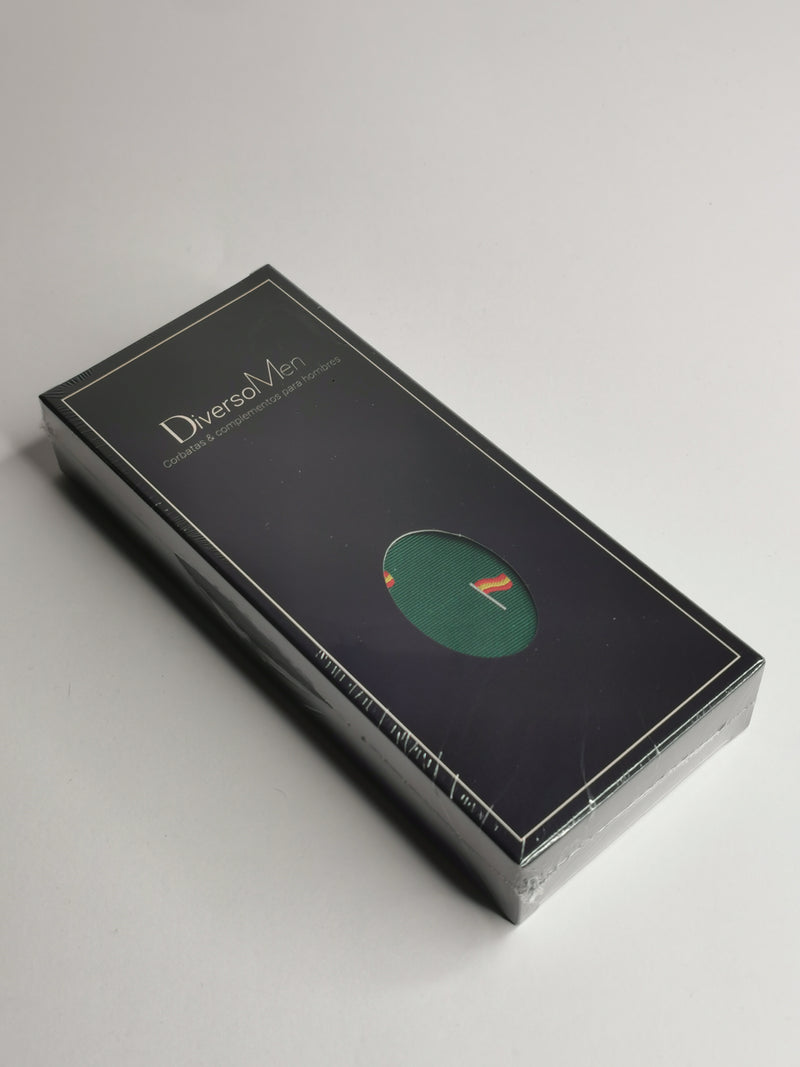 2x1 - Corbata verde con banderas de España - DiversoMen