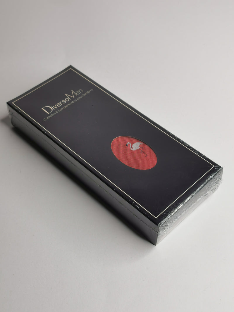 2x1 - Corbata roja con flamencos grises - DiversoMen