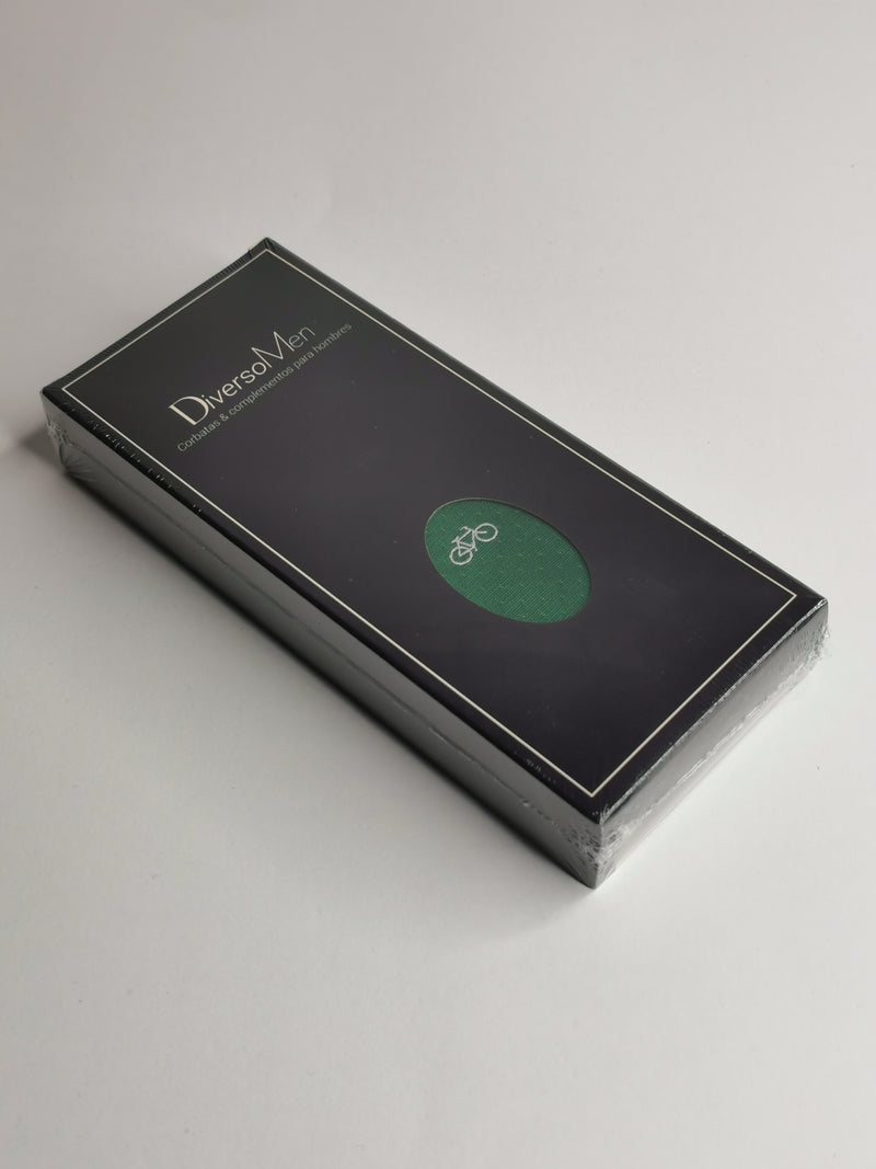 2x1 - Corbata verde con bicicletas blancas - DiversoMen