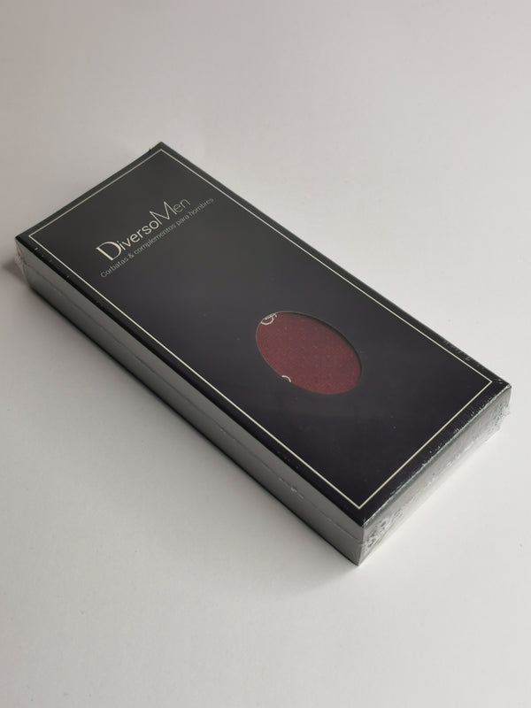 2x1 - Corbata burdeos con bicicletas blancas - DiversoMen