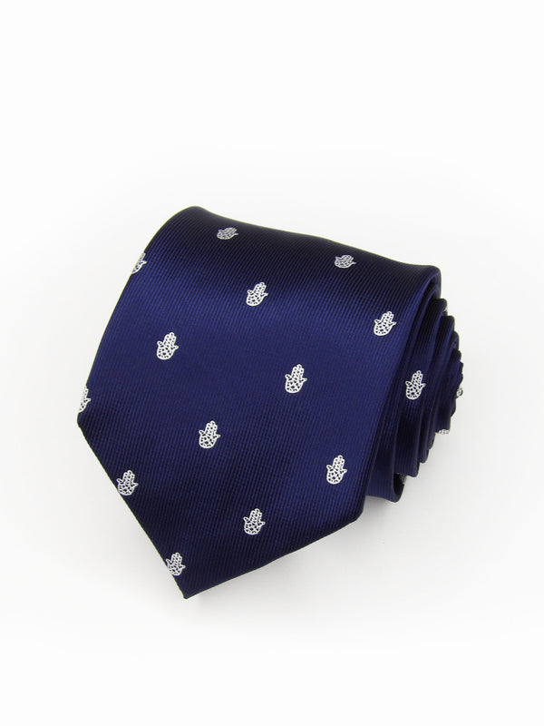 2x1 - Corbata azul marino con mano de Fátima - DiversoMen