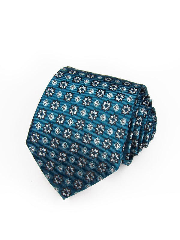 2x1 - Corbata azul egeo con estrellas y flores - DiversoMen