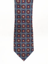 2x1 - Corbata azul marino con rosetas amarillas, rojas y blancas - DiversoMen