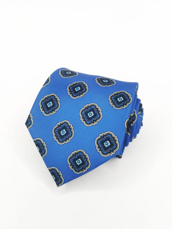 2x1 - Corbata azul índigo con rosetas - DiversoMen