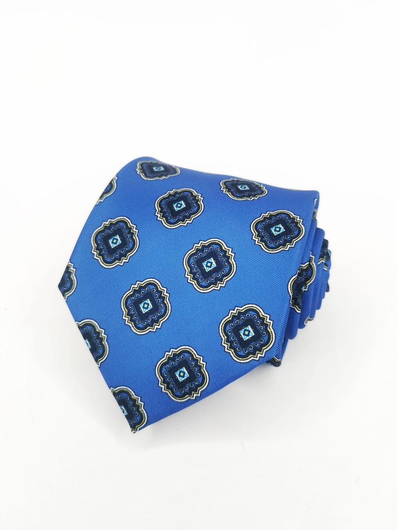 2x1 - Corbata azul índigo con rosetas - DiversoMen