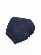 2x1 - Corbata azul marino con bicicletas pequeñas rojas - DiversoMen