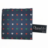 2x1 - Pañuelo azul marino con calaveras piratas rojas, verdes y blancas - DiversoMen