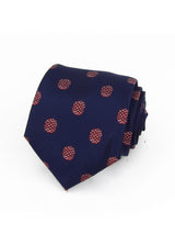 Corbata azul marino con farolillos rojos - DiversoMen