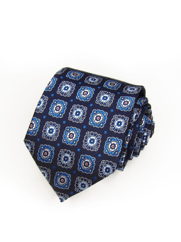 2x1 - Corbata azul marino rosetas azules - DiversoMen