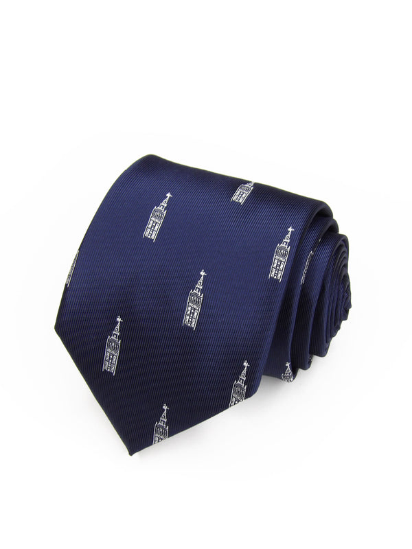2x1 - Corbata azul marino con Giralda blanca - DiversoMen