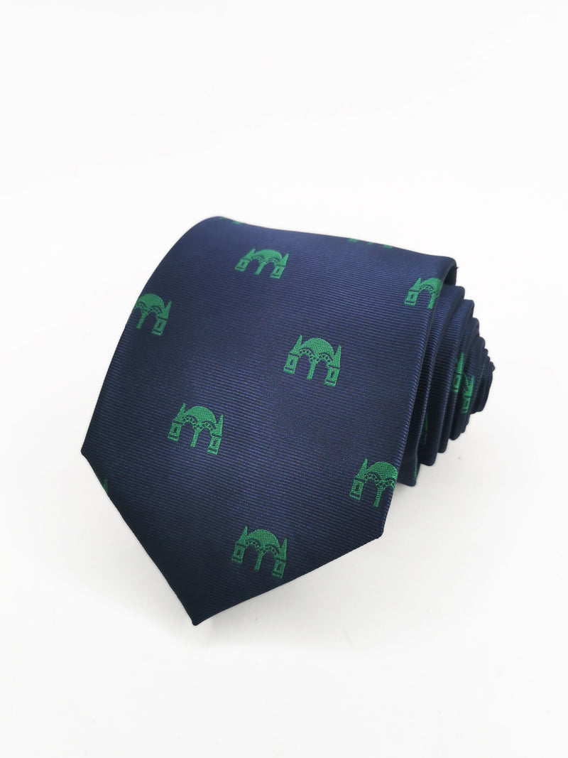 Cravate bleu marine avec housse verte pour salon d'exposition - DiversoMen
