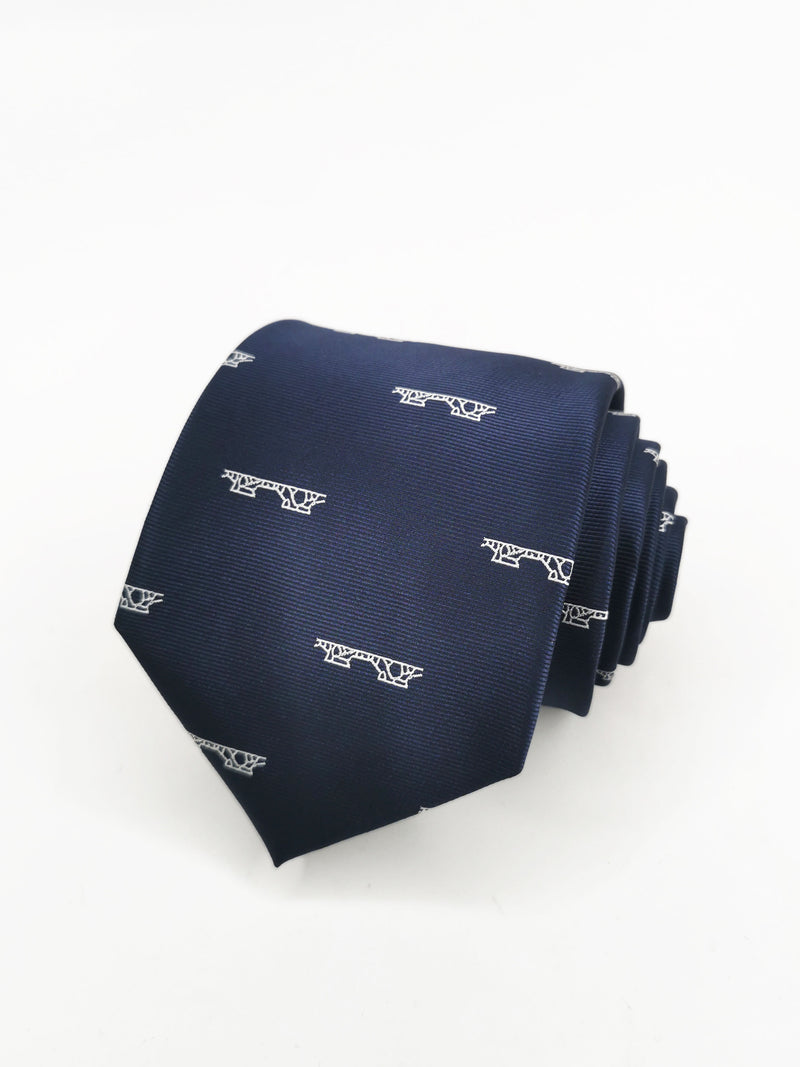 2x1 - Corbata azul marino puente de Triana blanco - DiversoMen
