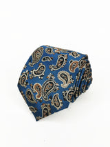 2x1 - Corbata azul petróleo cachemir cobre - DiversoMen