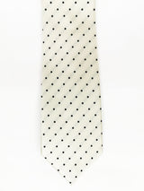 2x1 - Corbata beige de lunares negros medianos - DiversoMen