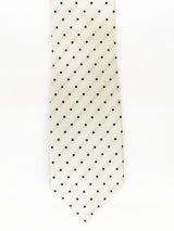 2x1 - Corbata beige de lunares negros medianos - DiversoMen