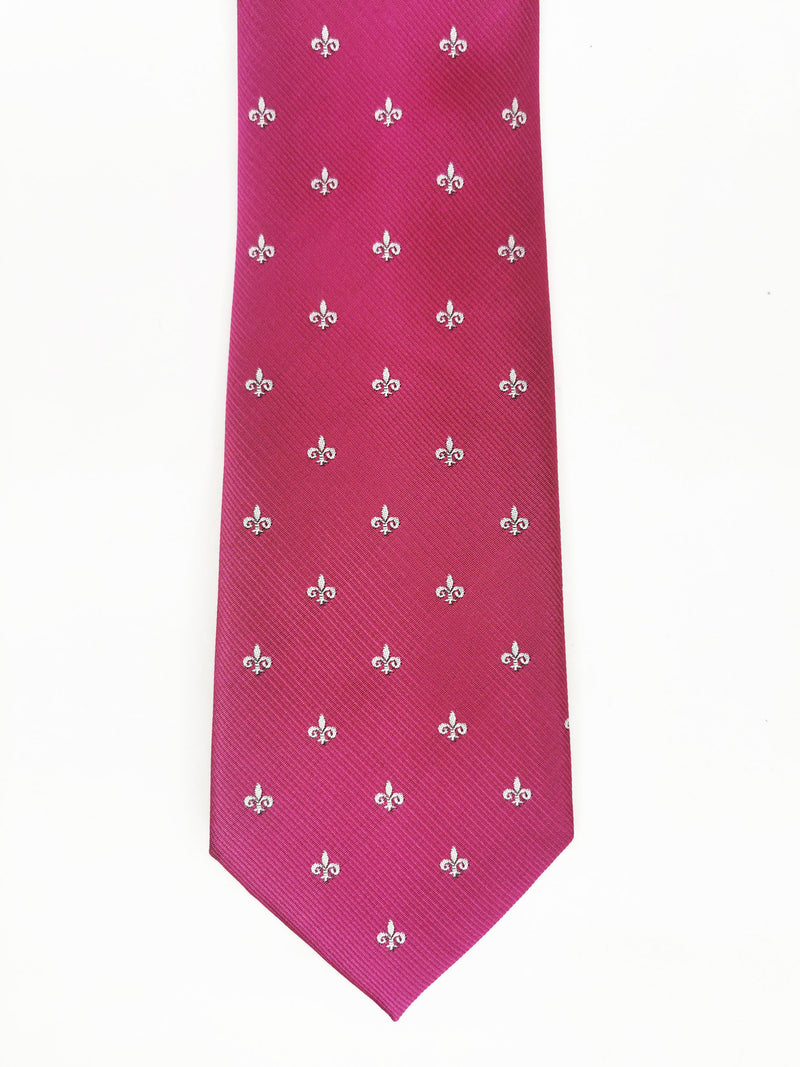 2x1 - Corbata buganvilla con flor de lis grande blanca - DiversoMen