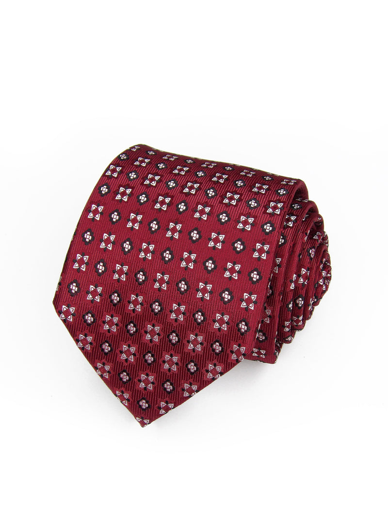 2x1 - Corbata burdeos con estrellas y flores - DiversoMen